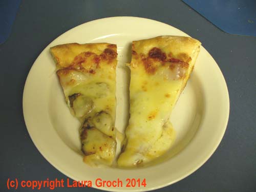 pizza, half slice of pizza