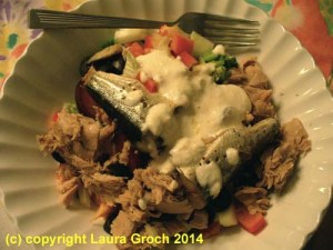 Low-fat and loving it: Creamy faux-ranch dressing recipe from the NYTimes uses beans, yogurt and in this version, garlic. I loved it!