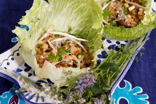 Tofu Lettuce Tacos With Cilantro And Mint