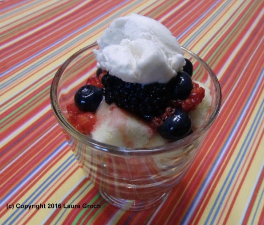 Sugar-and-liqueur-soaked fruit is an easy topper to cake or companion to ice cream. Photo by Laura Groch