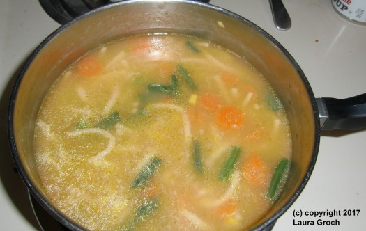 pumpkin in chicken soup